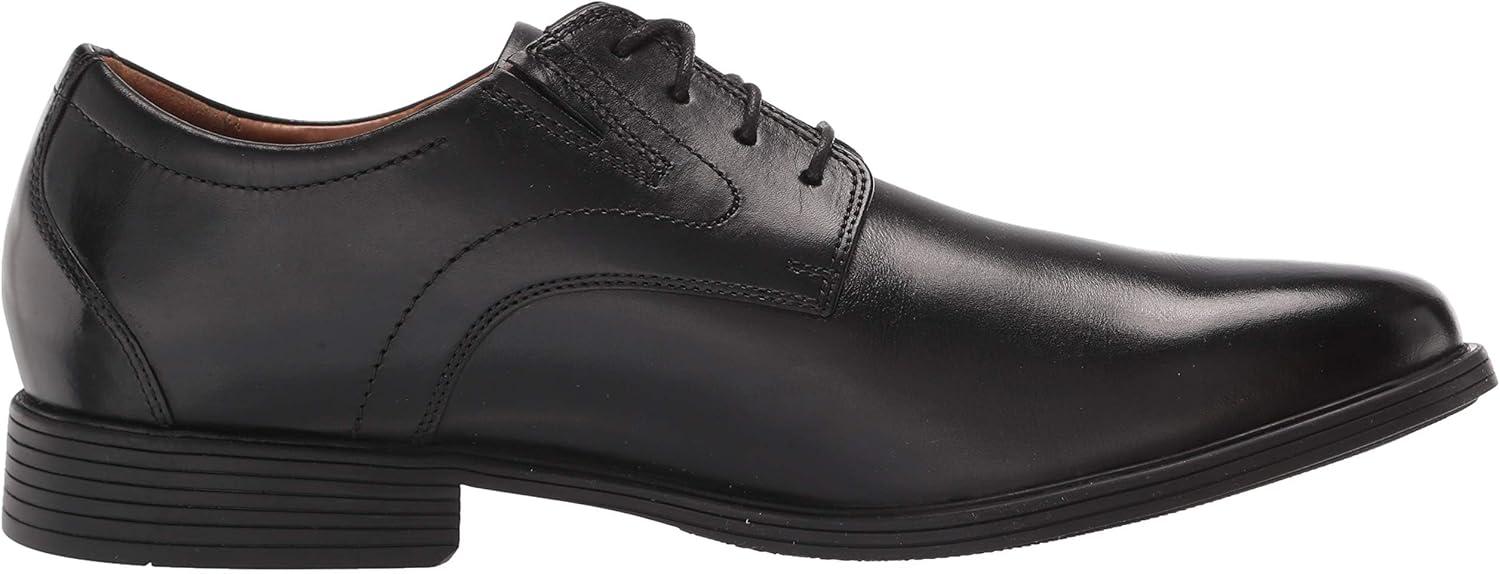 imageClarks Mens Whiddon Plain Toe OxfordBlack Leather