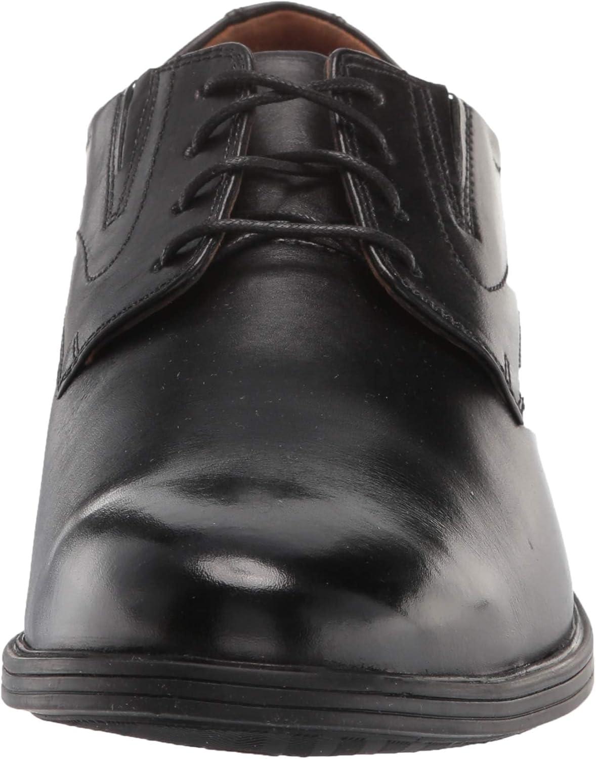 imageClarks Mens Whiddon Plain Toe OxfordBlack Leather