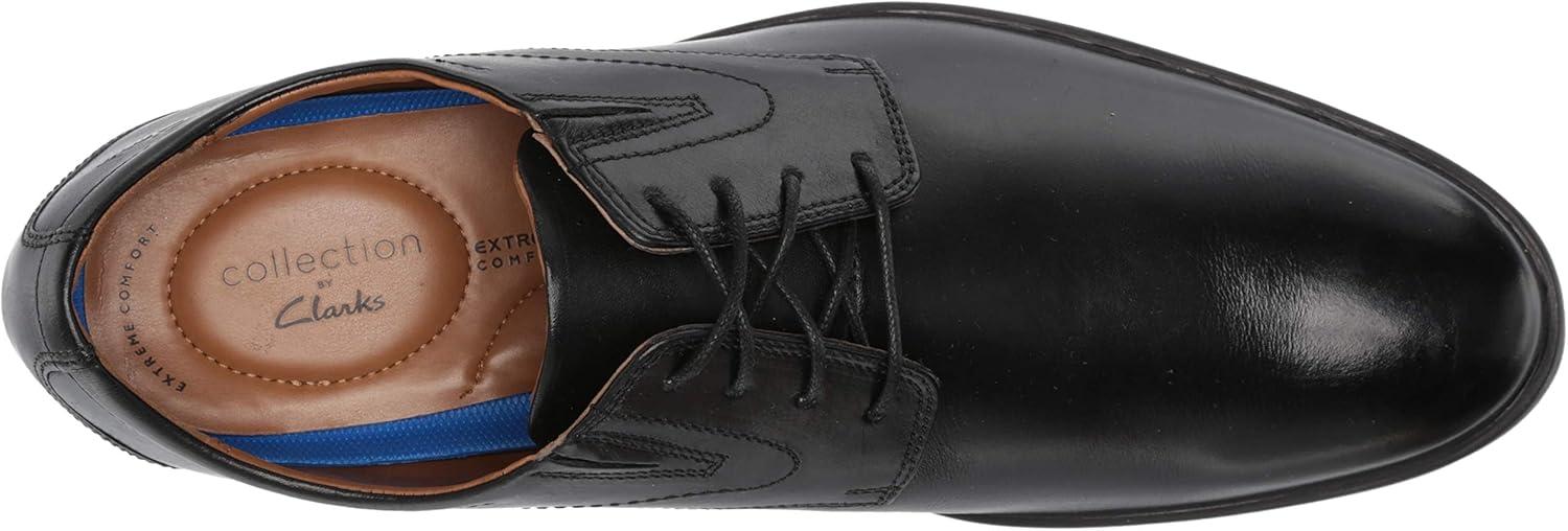 imageClarks Mens Whiddon Plain Toe OxfordBlack Leather