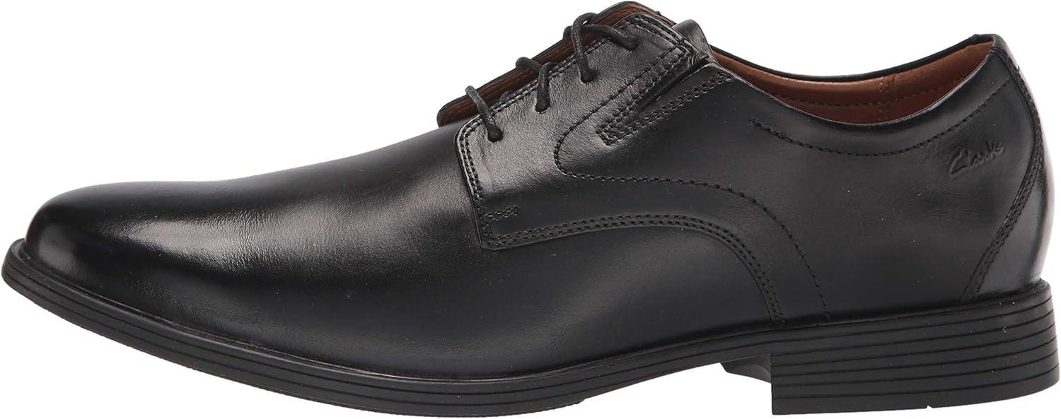 imageClarks Mens Whiddon Plain Toe OxfordBlack Leather