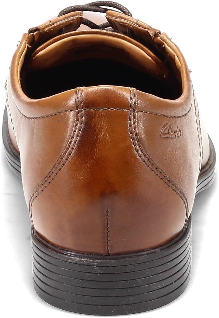 imageClarks Mens Whiddon Plain Toe OxfordDark Tan Leather