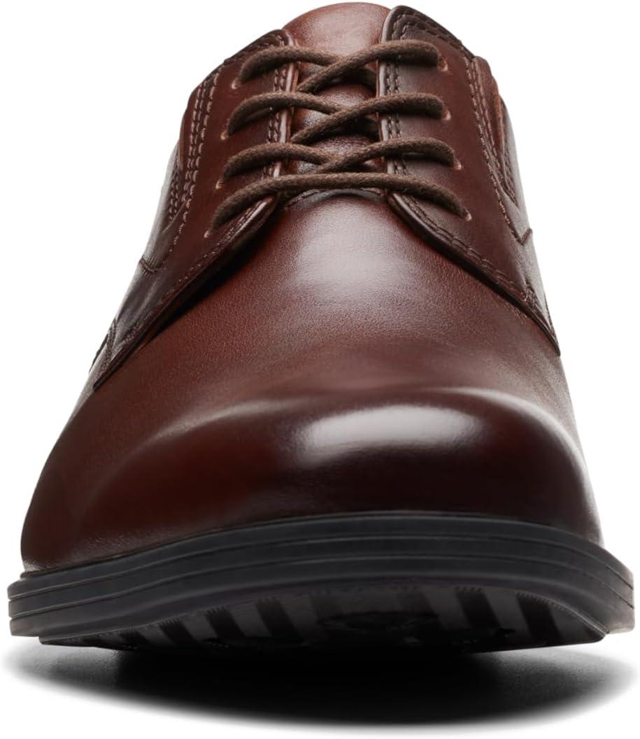 imageClarks Mens Whiddon Plain Toe OxfordMahogany Leather