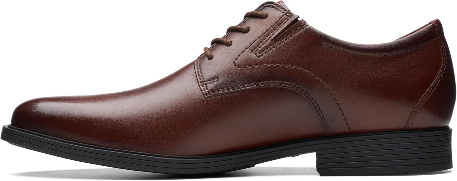 imageClarks Mens Whiddon Plain Toe OxfordMahogany Leather