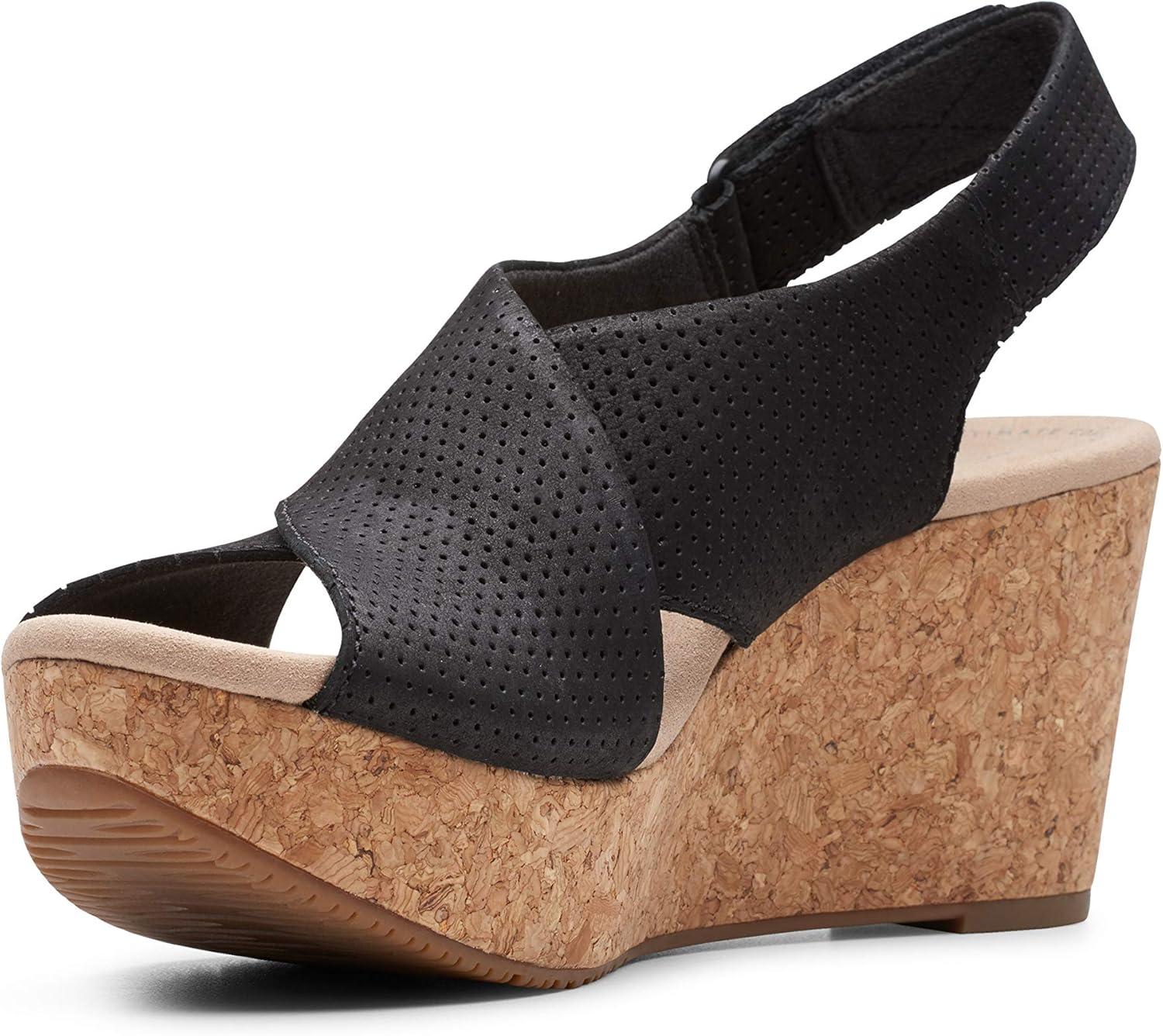 imageClarks Womens Annadel Eirwyn Wedge SandalBlack Black Sde Black Sde
