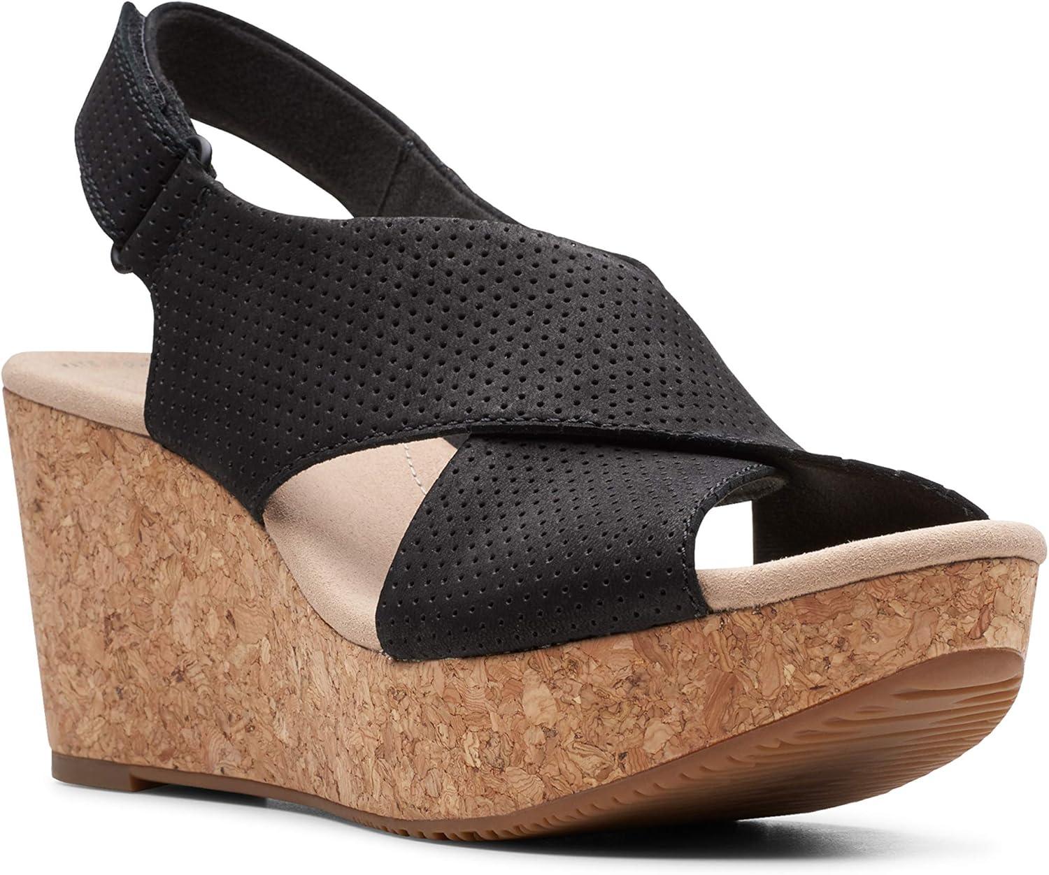 imageClarks Womens Annadel Eirwyn Wedge SandalBlack Black Sde Black Sde