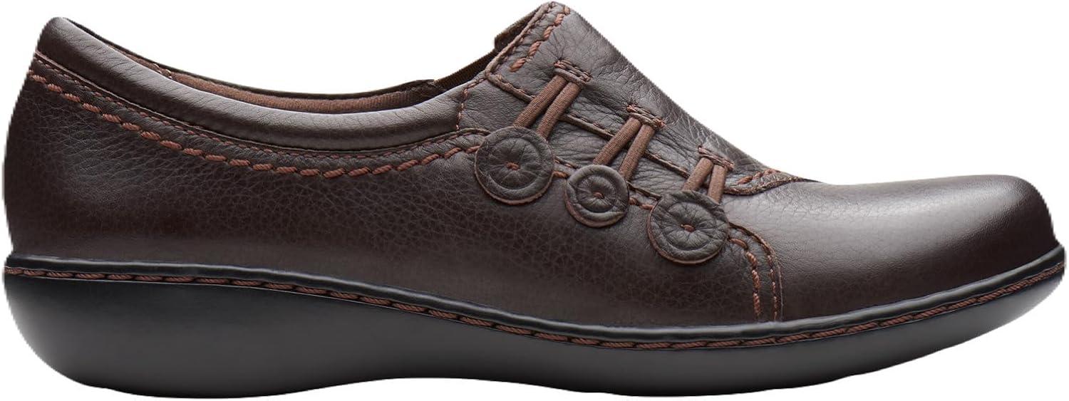 imageClarks Womens Ashland Effie SlipOn LoaferDark Brown Tumbled Leather