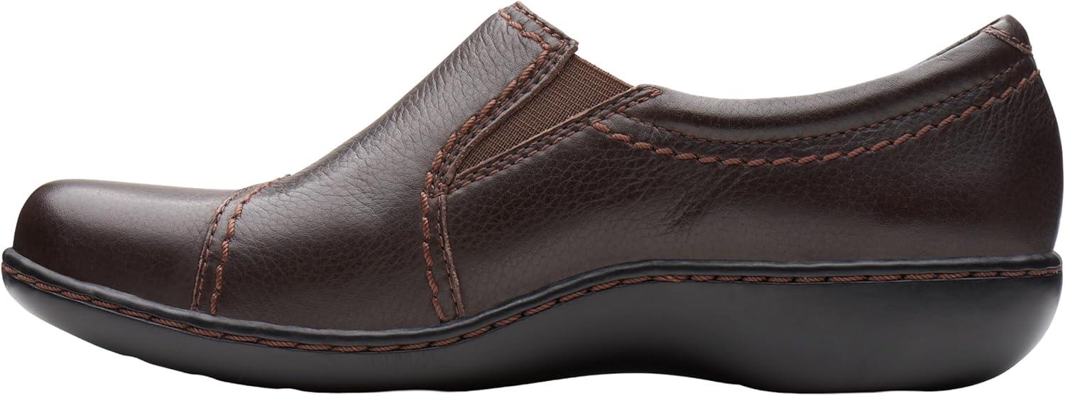 imageClarks Womens Ashland Effie SlipOn LoaferDark Brown Tumbled Leather