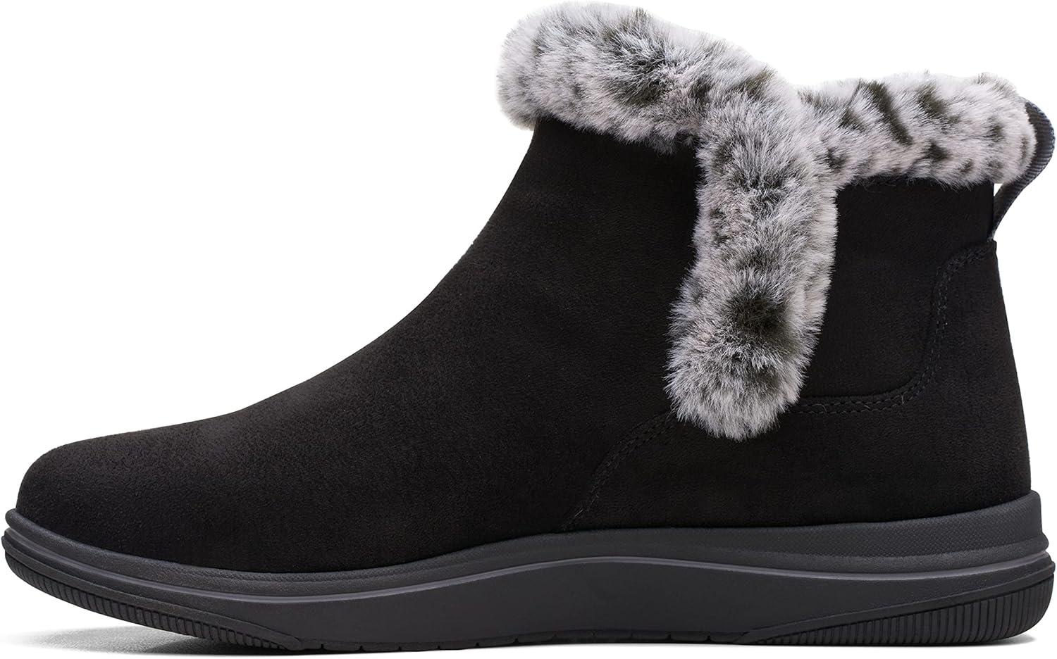 imageClarks Womens Breeze Fur Ankle BootsBlack