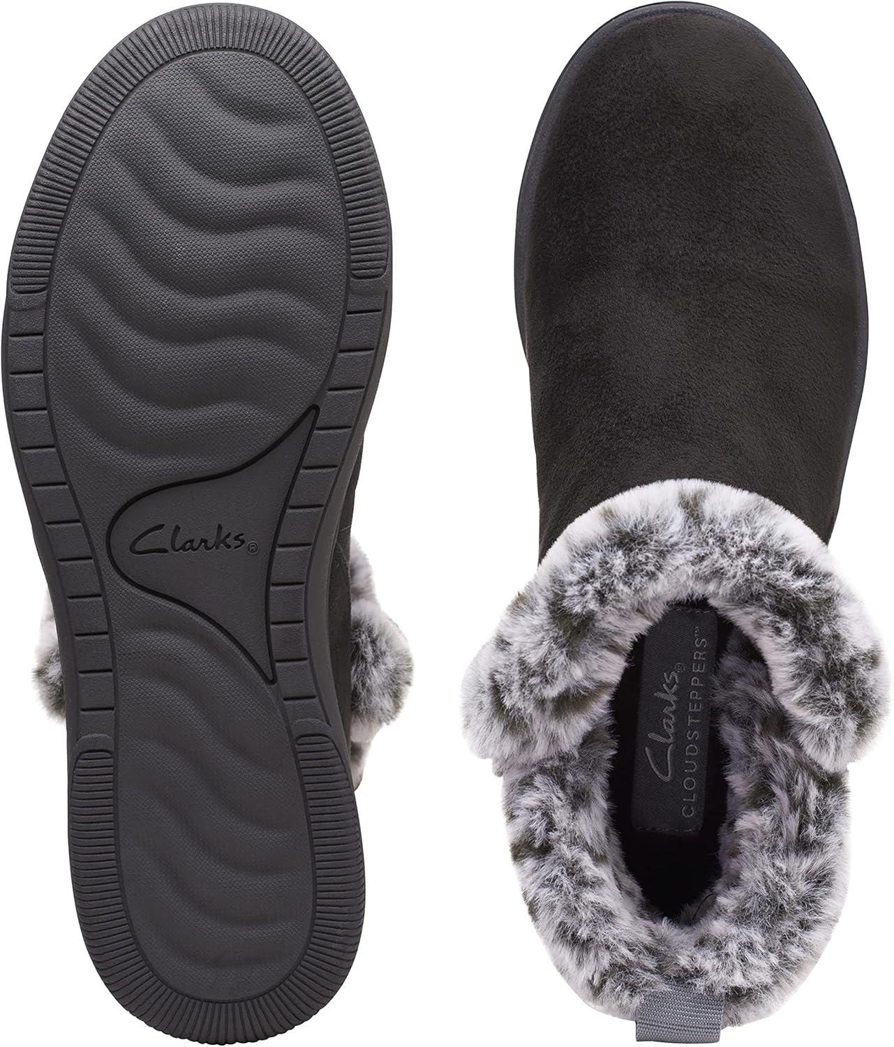imageClarks Womens Breeze Fur Ankle BootsBlack