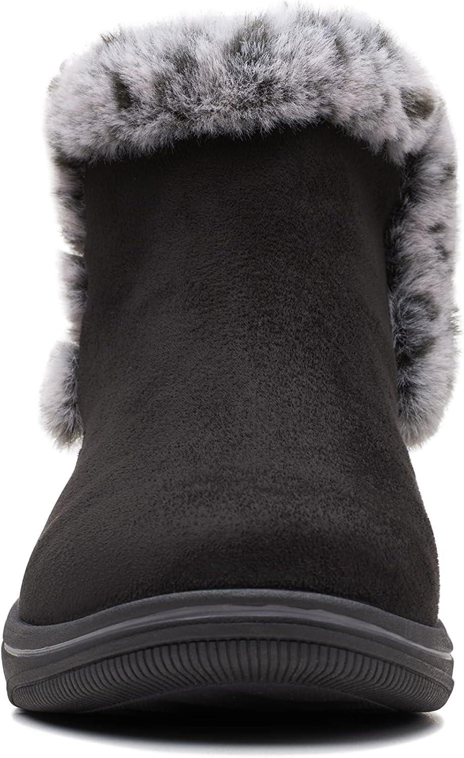 imageClarks Womens Breeze Fur Ankle BootsBlack