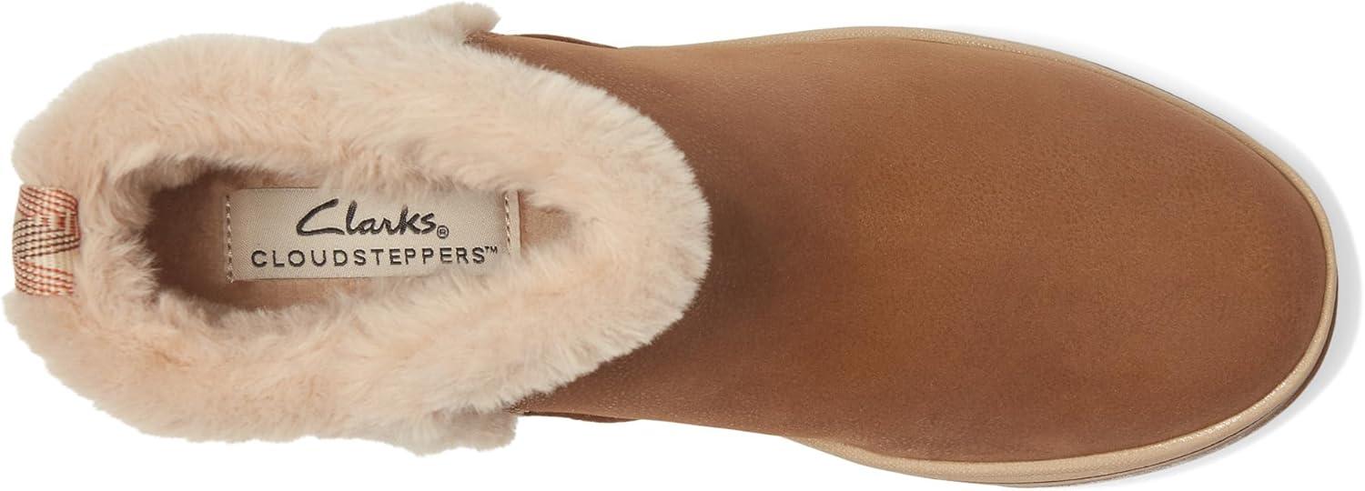 imageClarks Womens Breeze Fur Ankle BootsDark Tan Combi