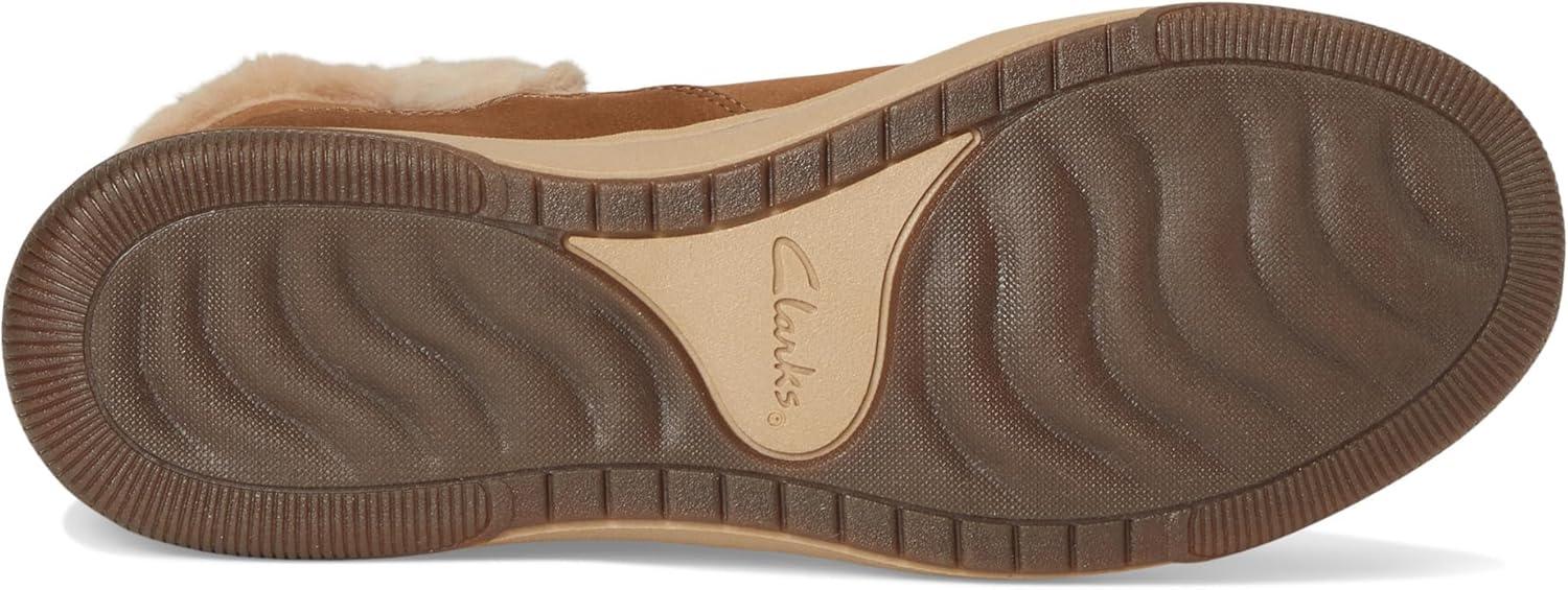 imageClarks Womens Breeze Fur Ankle BootsDark Tan Combi