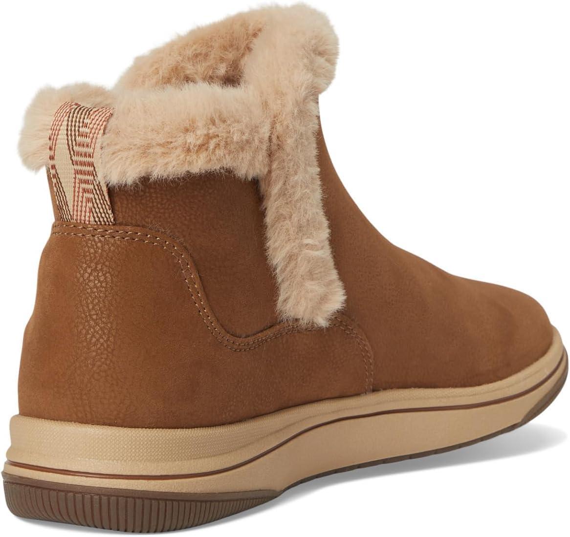 imageClarks Womens Breeze Fur Ankle BootsDark Tan Combi