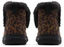 imageClarks Womens Breeze Fur Ankle BootsLeopard Print Textile