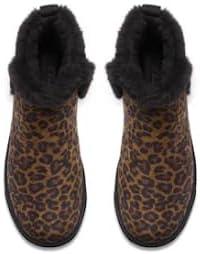 imageClarks Womens Breeze Fur Ankle BootsLeopard Print Textile