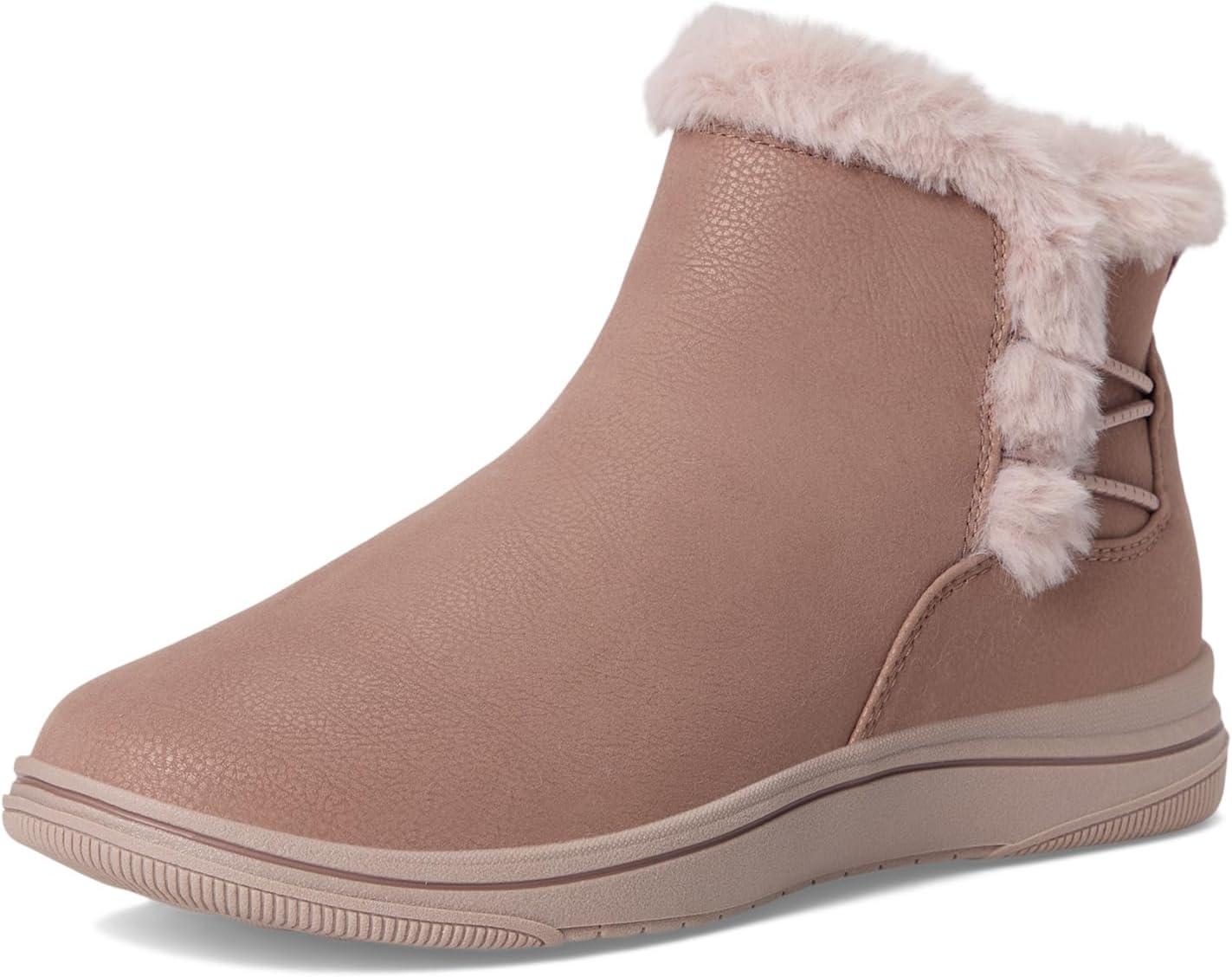 imageClarks Womens Breeze Fur Ankle BootsMauve Combi