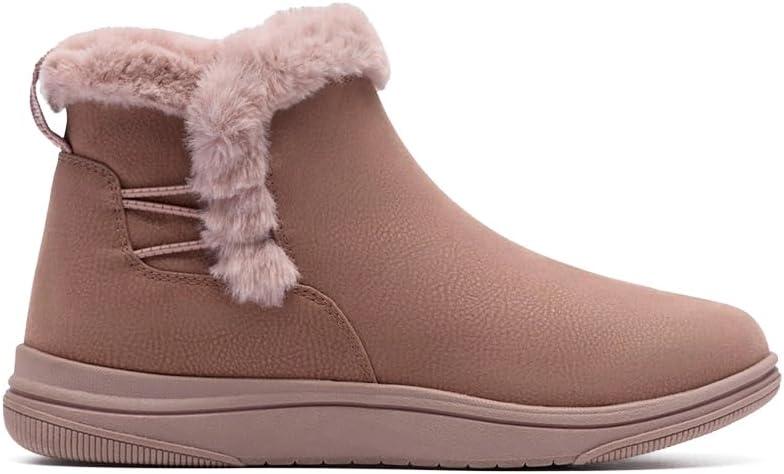imageClarks Womens Breeze Fur Ankle BootsMauve Combi