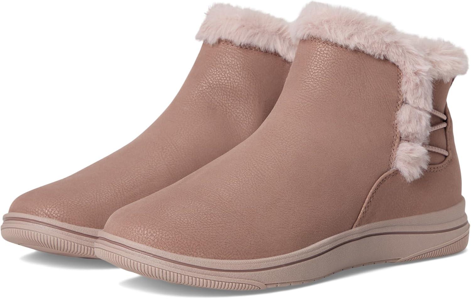 imageClarks Womens Breeze Fur Ankle BootsMauve Combi