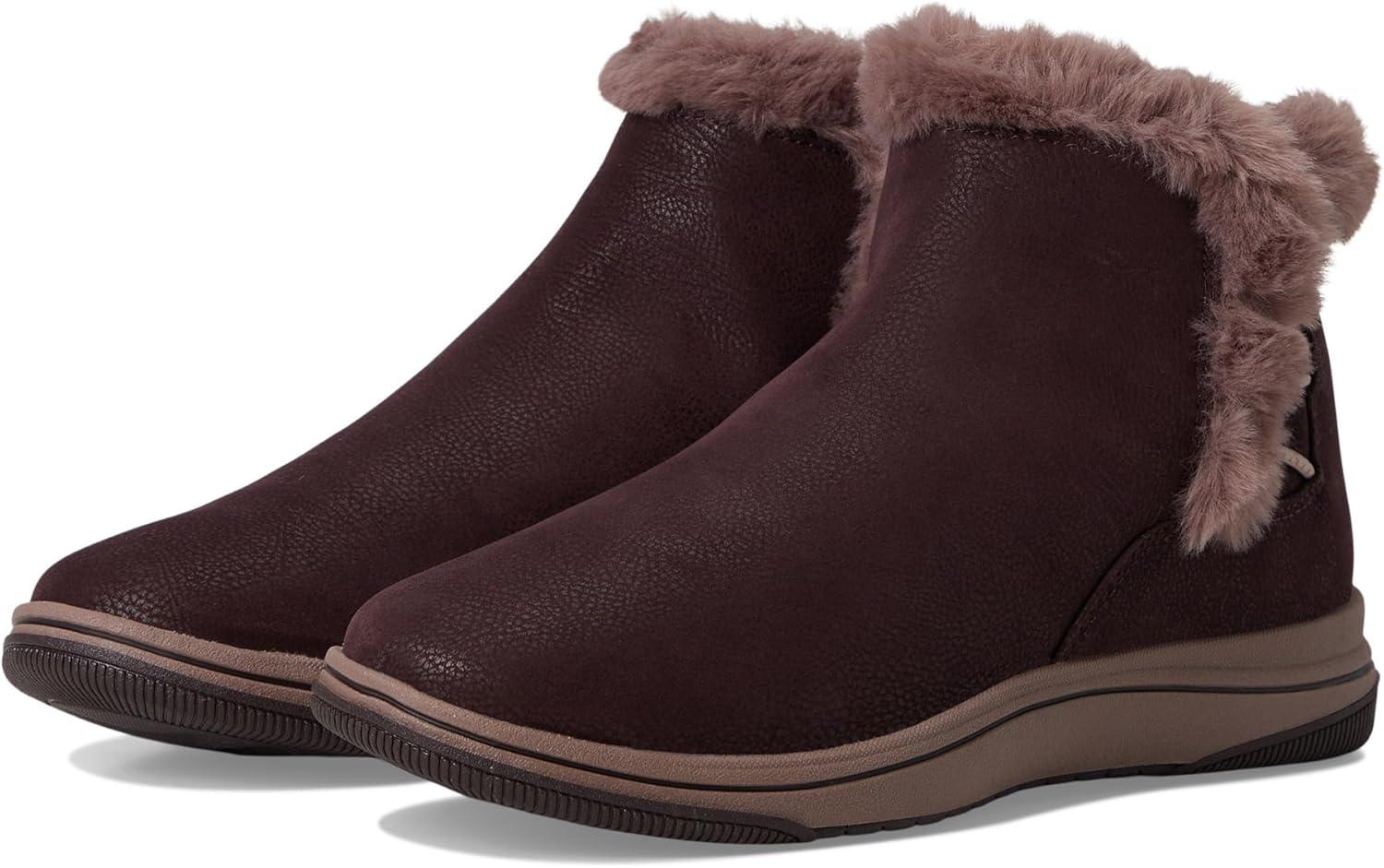 imageClarks Womens Breeze Fur Ankle BootsMerlot