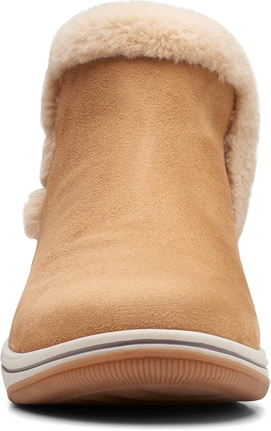imageClarks Womens Breeze Fur Ankle BootsTan