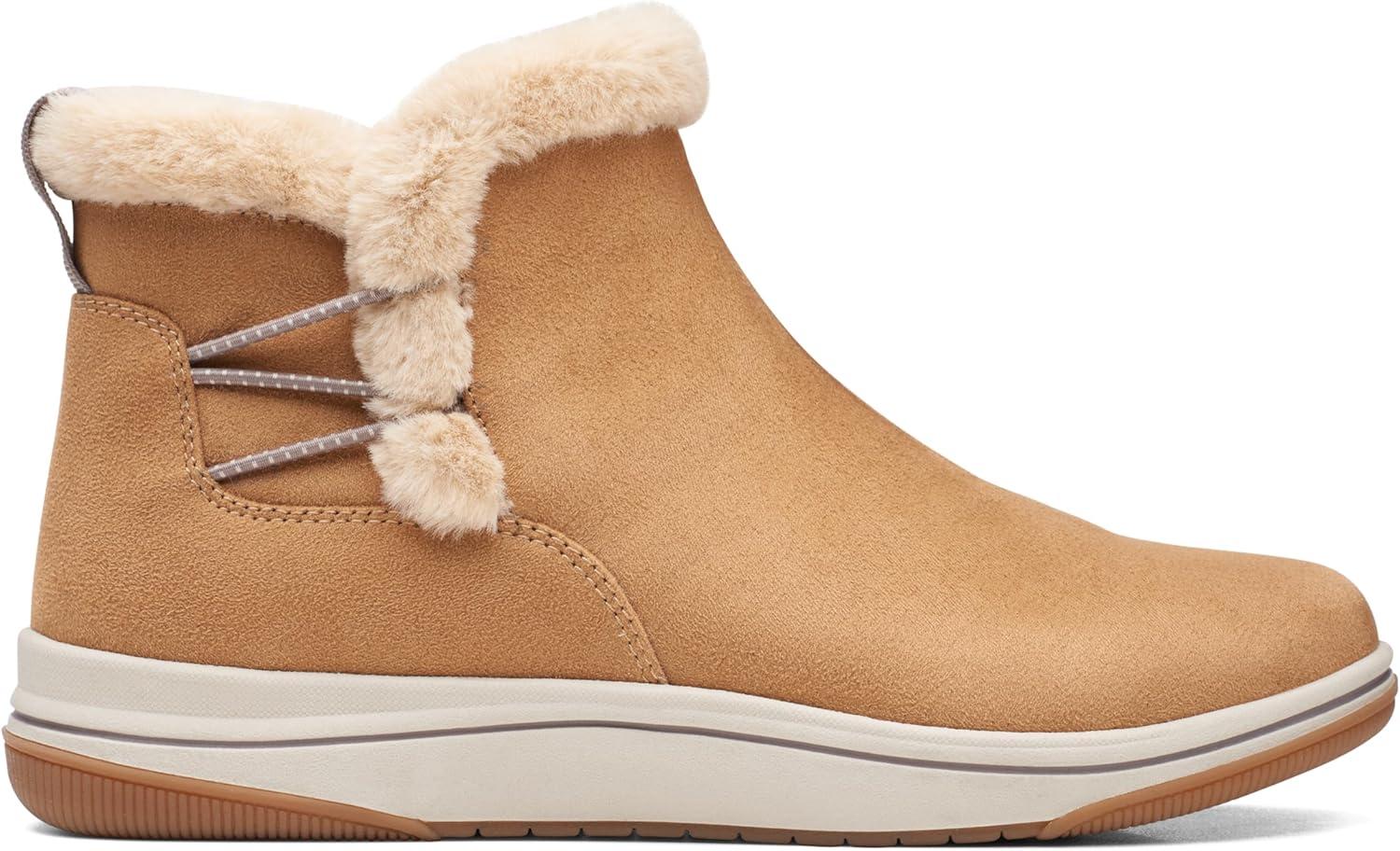 imageClarks Womens Breeze Fur Ankle BootsTan