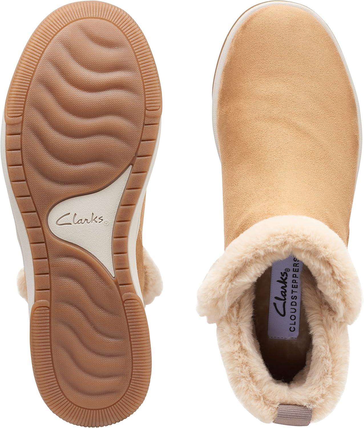 imageClarks Womens Breeze Fur Ankle BootsTan