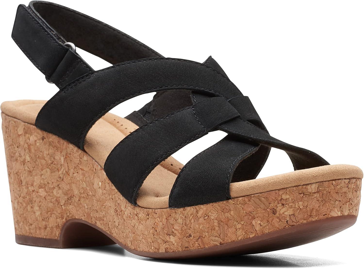 imageClarks Womens Giselle BeachBlack Nubuck
