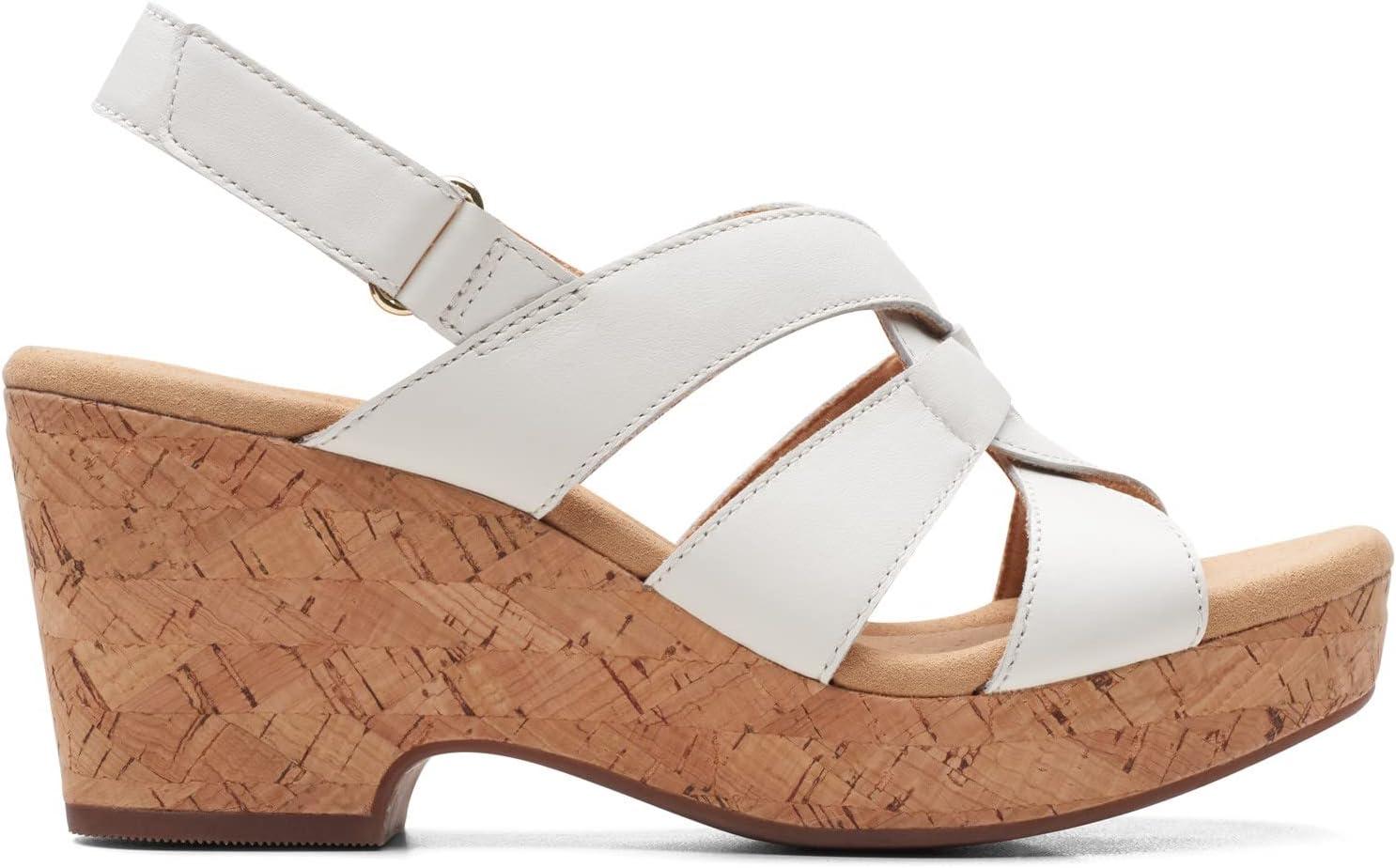 imageClarks Womens Giselle BeachWhite Leather