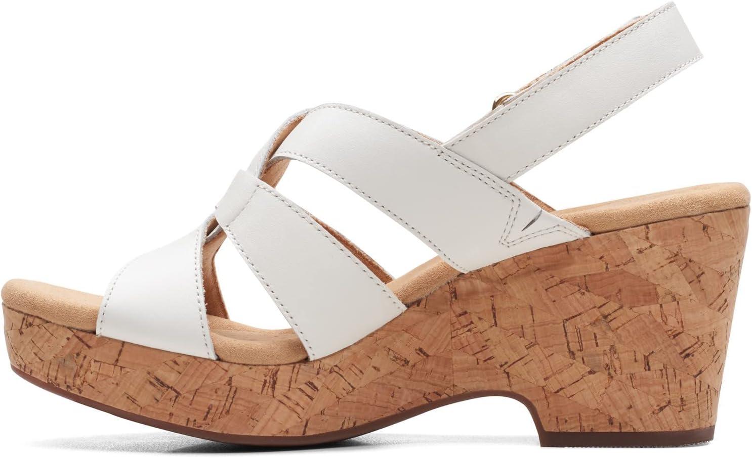 imageClarks Womens Giselle BeachWhite Leather
