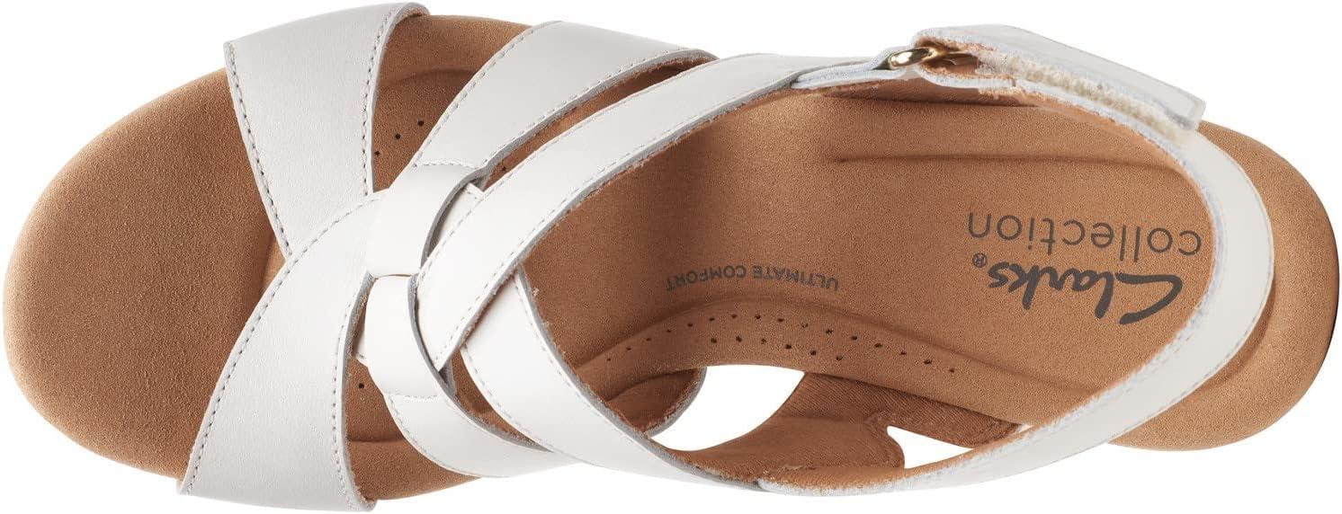imageClarks Womens Giselle BeachWhite Leather