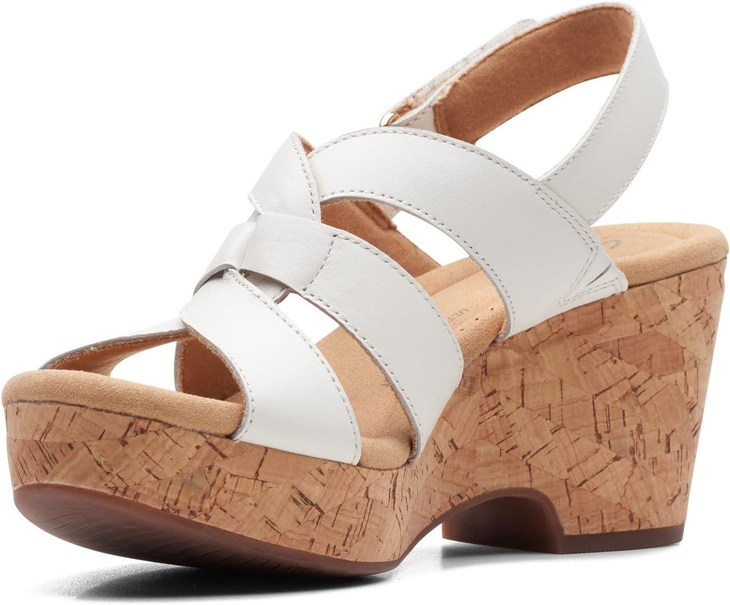 imageClarks Womens Giselle BeachWhite Leather