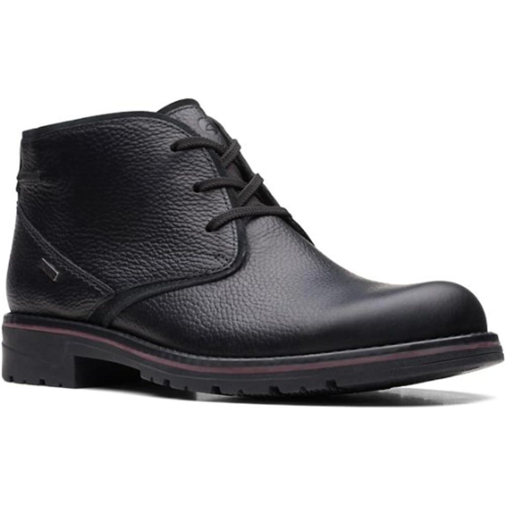 imageClarks Mens Morris Peak WaterproofBlack Tumbled Leather