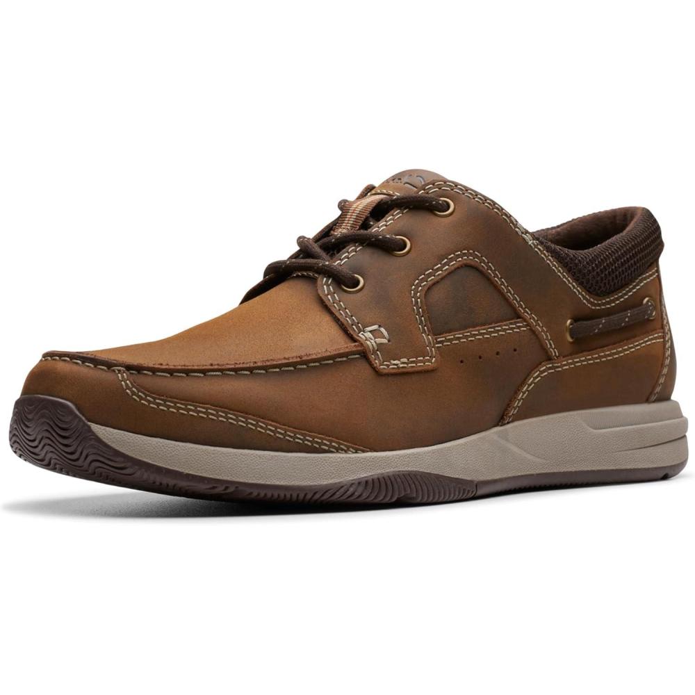 imageClarks Mens Sailview Lace LoafersBeeswax Leather