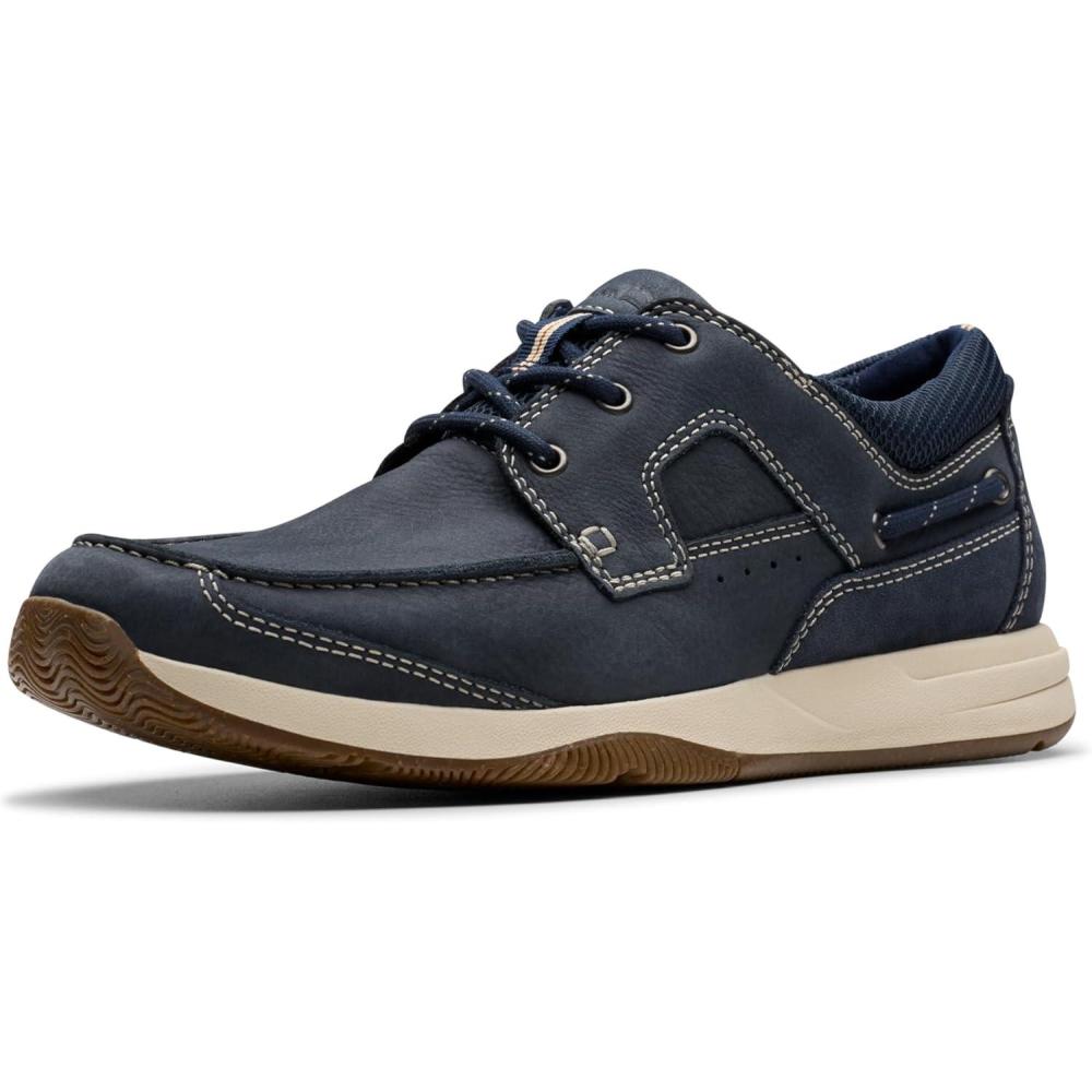 imageClarks Mens Sailview Lace LoafersNavy Nubuck