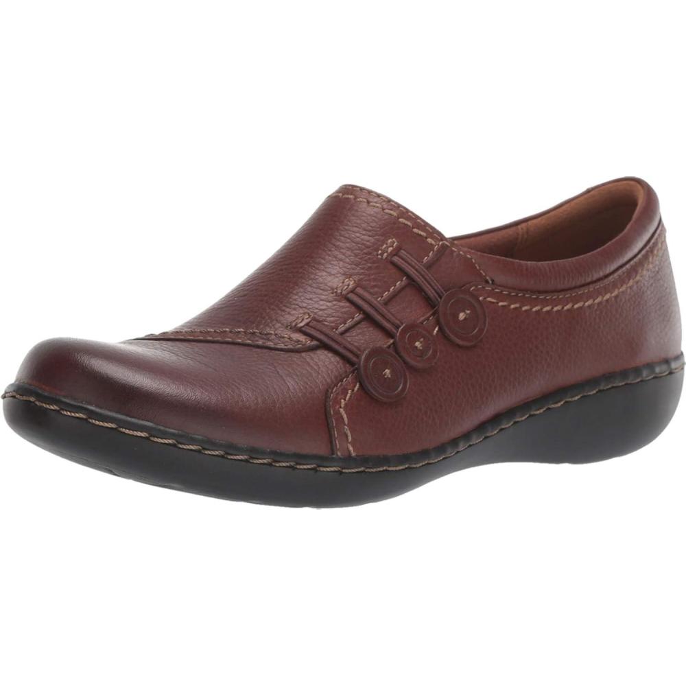 imageClarks Womens Ashland Effie SlipOn LoaferDark Tan Leather