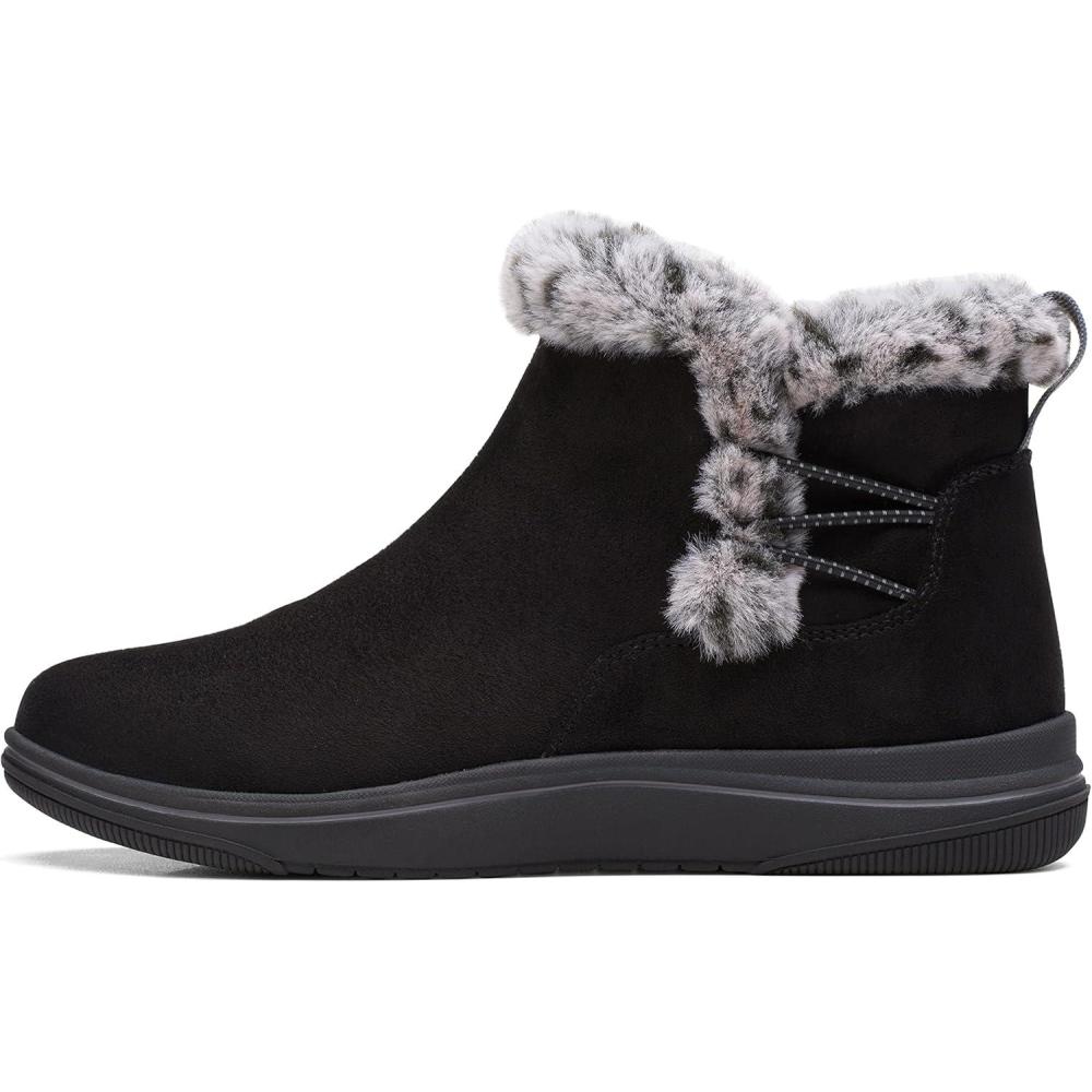imageClarks Womens Breeze Fur Ankle BootsBlack