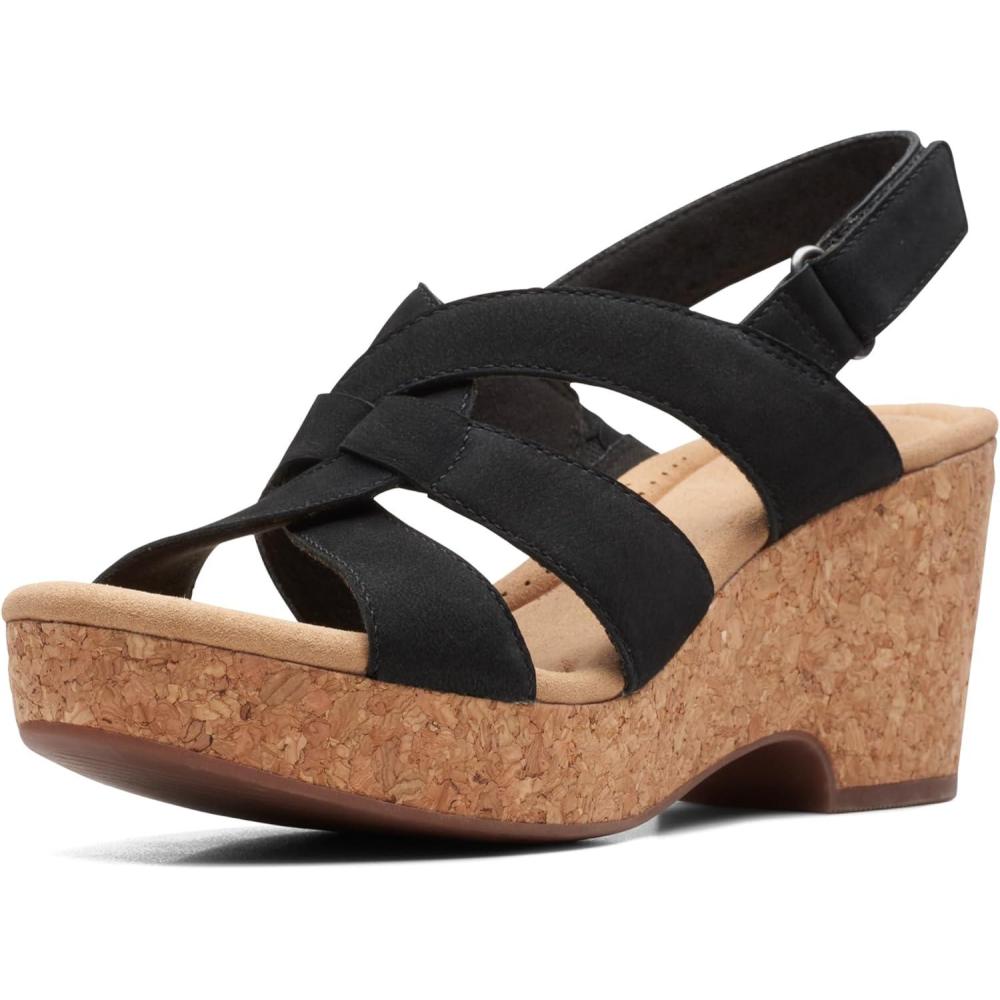 imageClarks Womens Giselle BeachBlack Nubuck