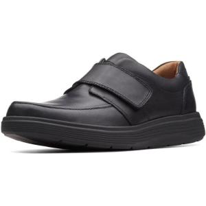 Clarks mens Un Abode Strap(Black Black Leather)