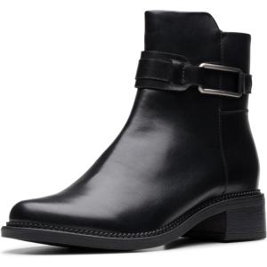 Clarks womens Maye Bella(Black Leather)