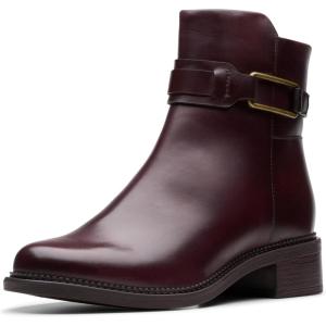Clarks womens Maye Bella(Bordeaux Leather)