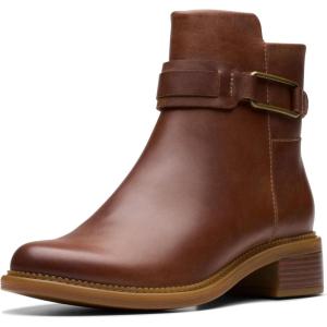 Clarks womens Maye Bella(Tan Leather)