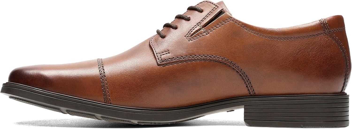 imageClarks Mens Tilden Cap Oxford ShoeDark Tan Leather