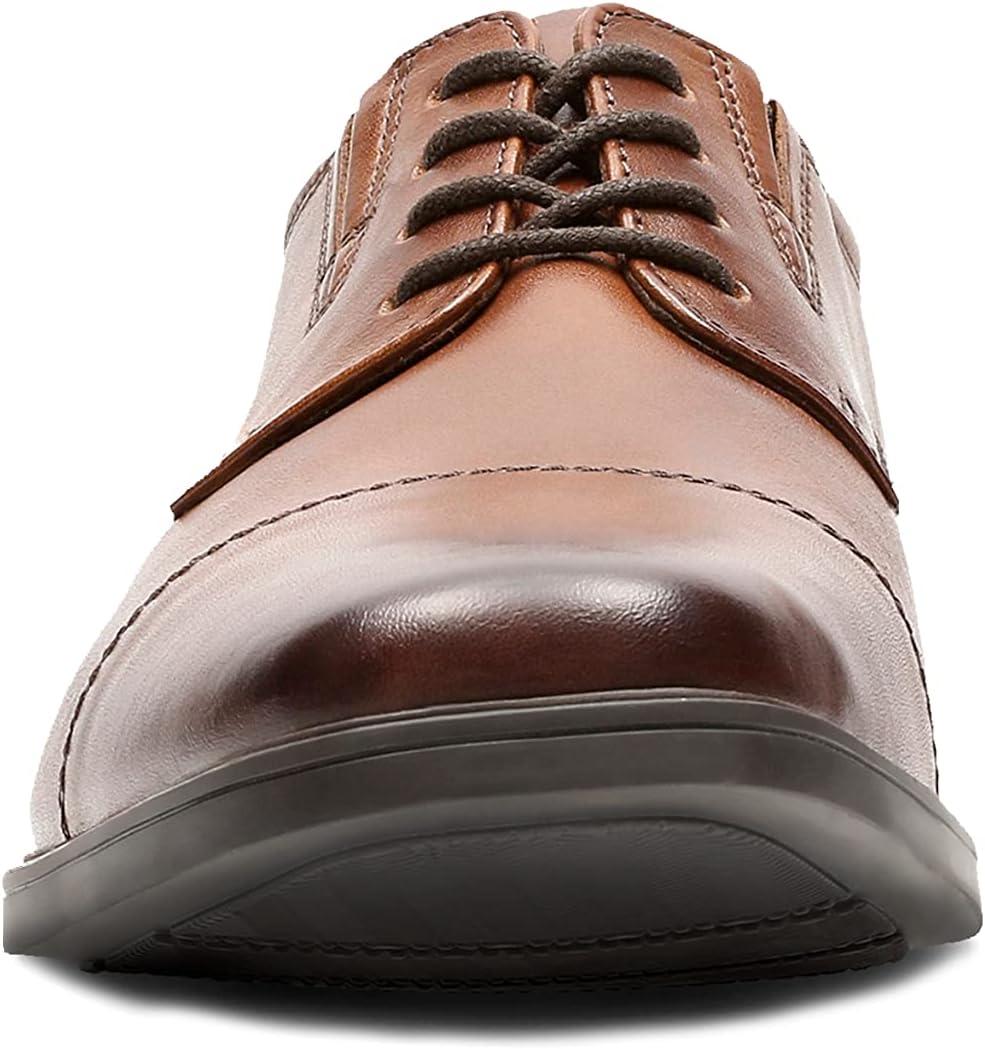 imageClarks Mens Tilden Cap Oxford ShoeDark Tan Leather