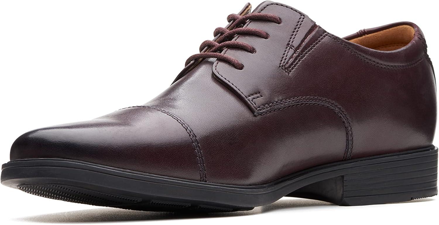 imageClarks Mens Tilden Cap Oxford ShoeWine Leather