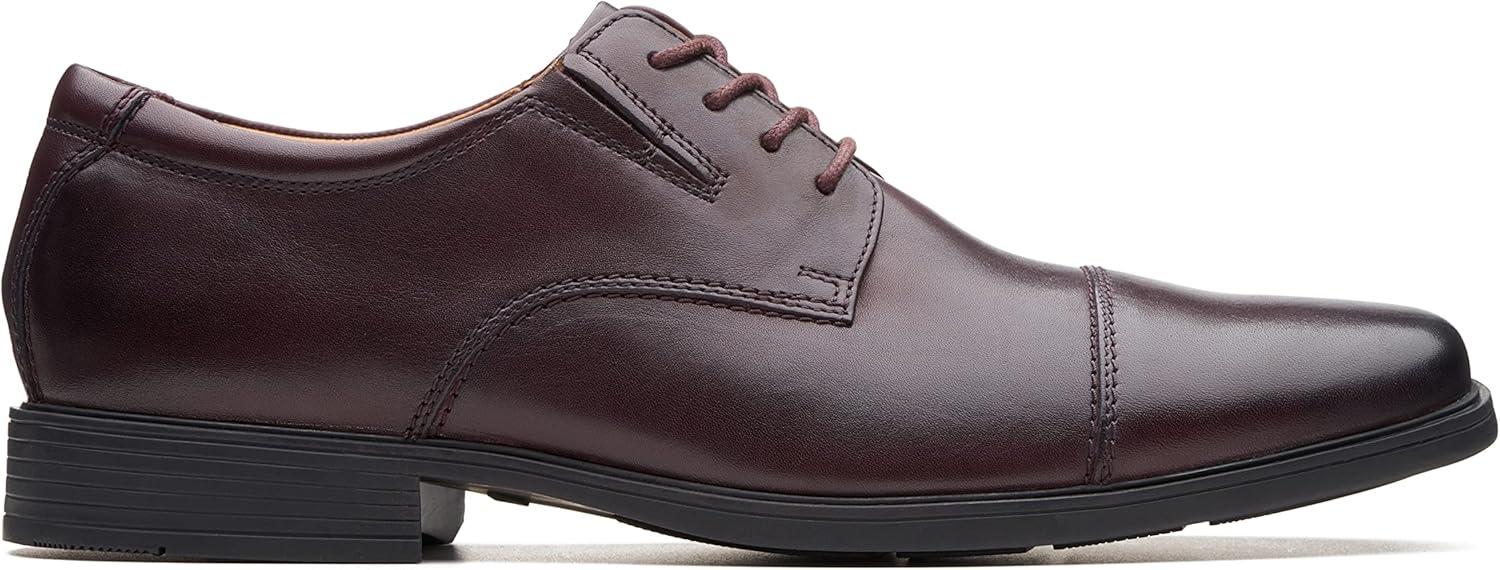 imageClarks Mens Tilden Cap Oxford ShoeWine Leather