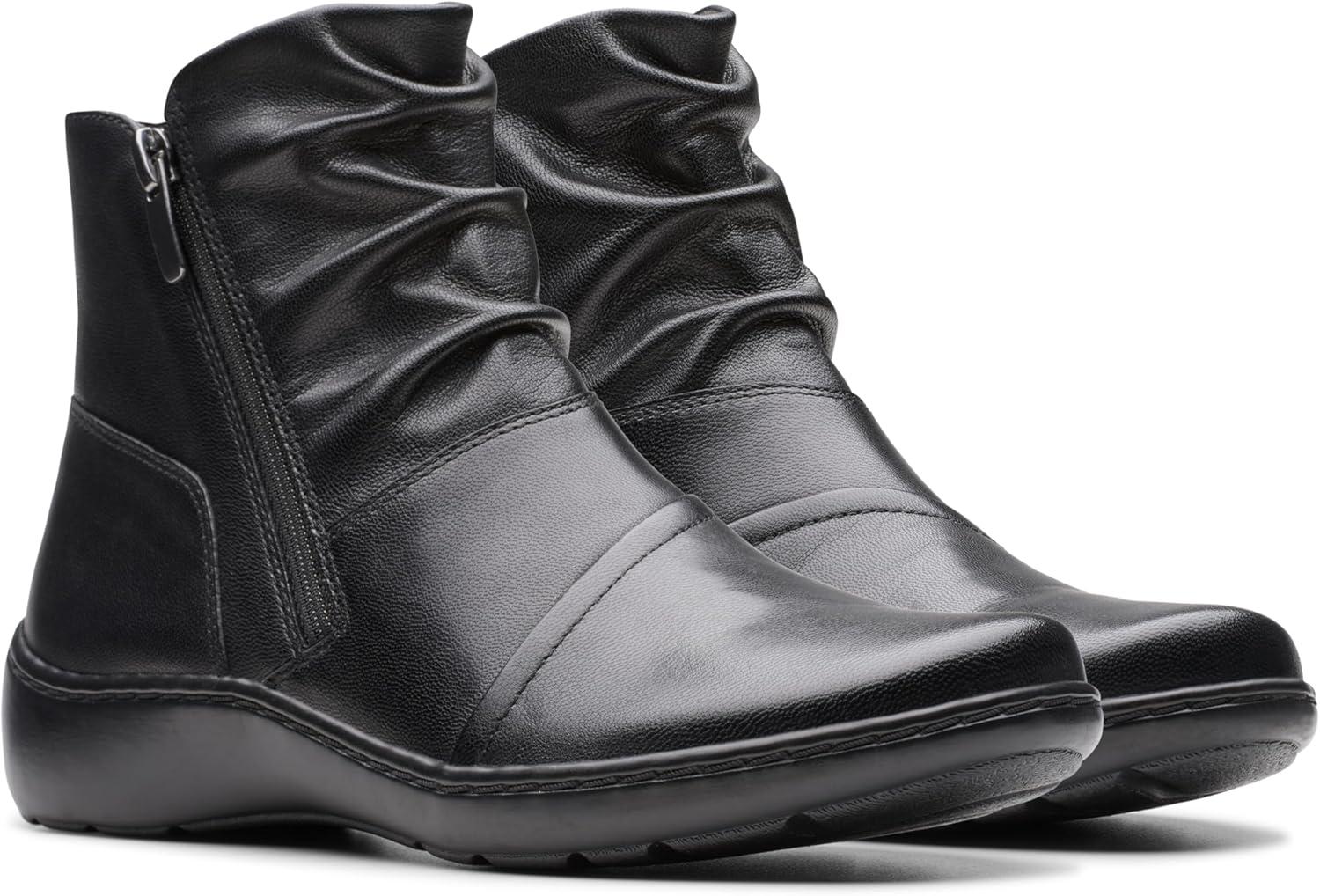 imageClarks Womens Cora PaceBlack Leather