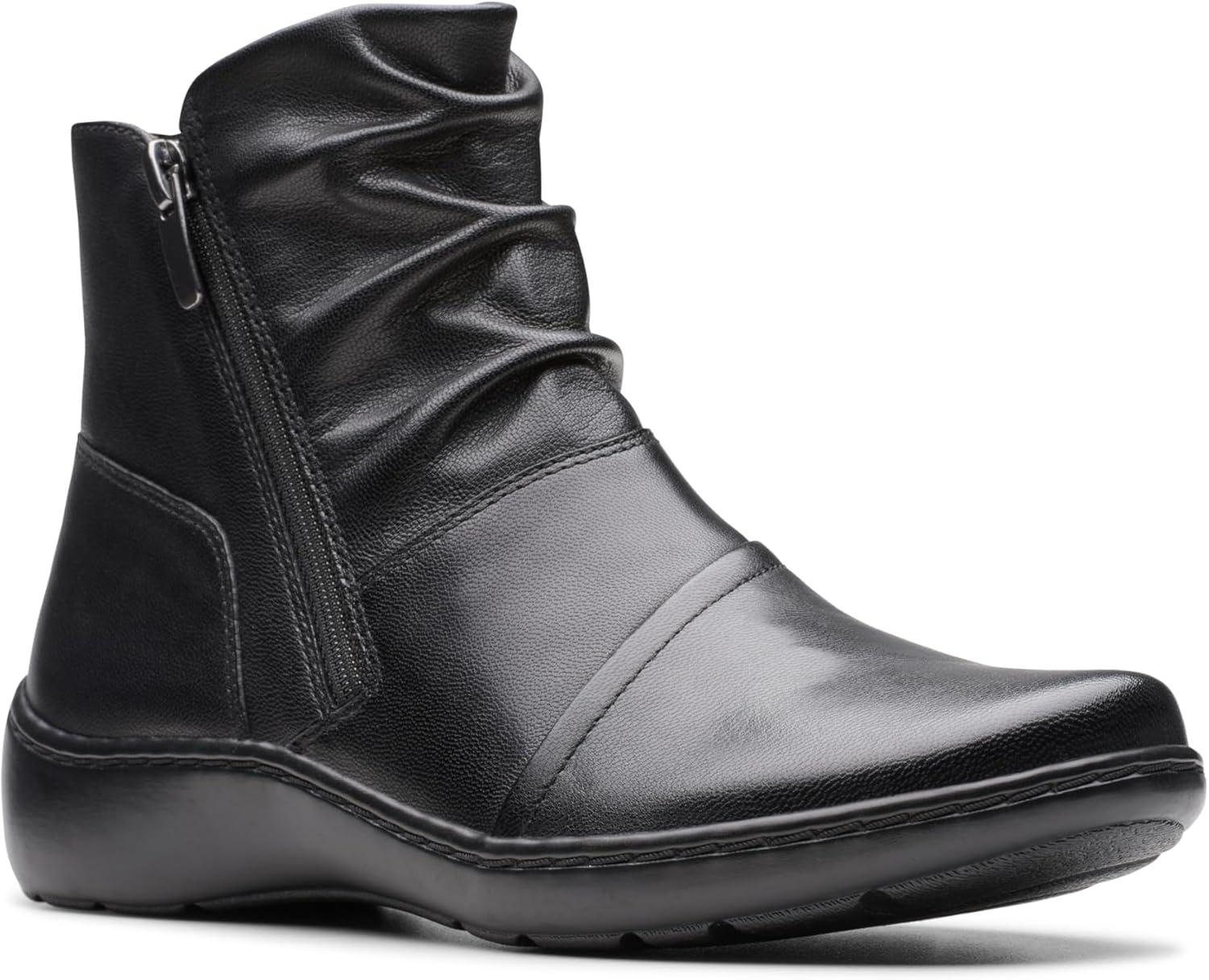 imageClarks Womens Cora PaceBlack Leather