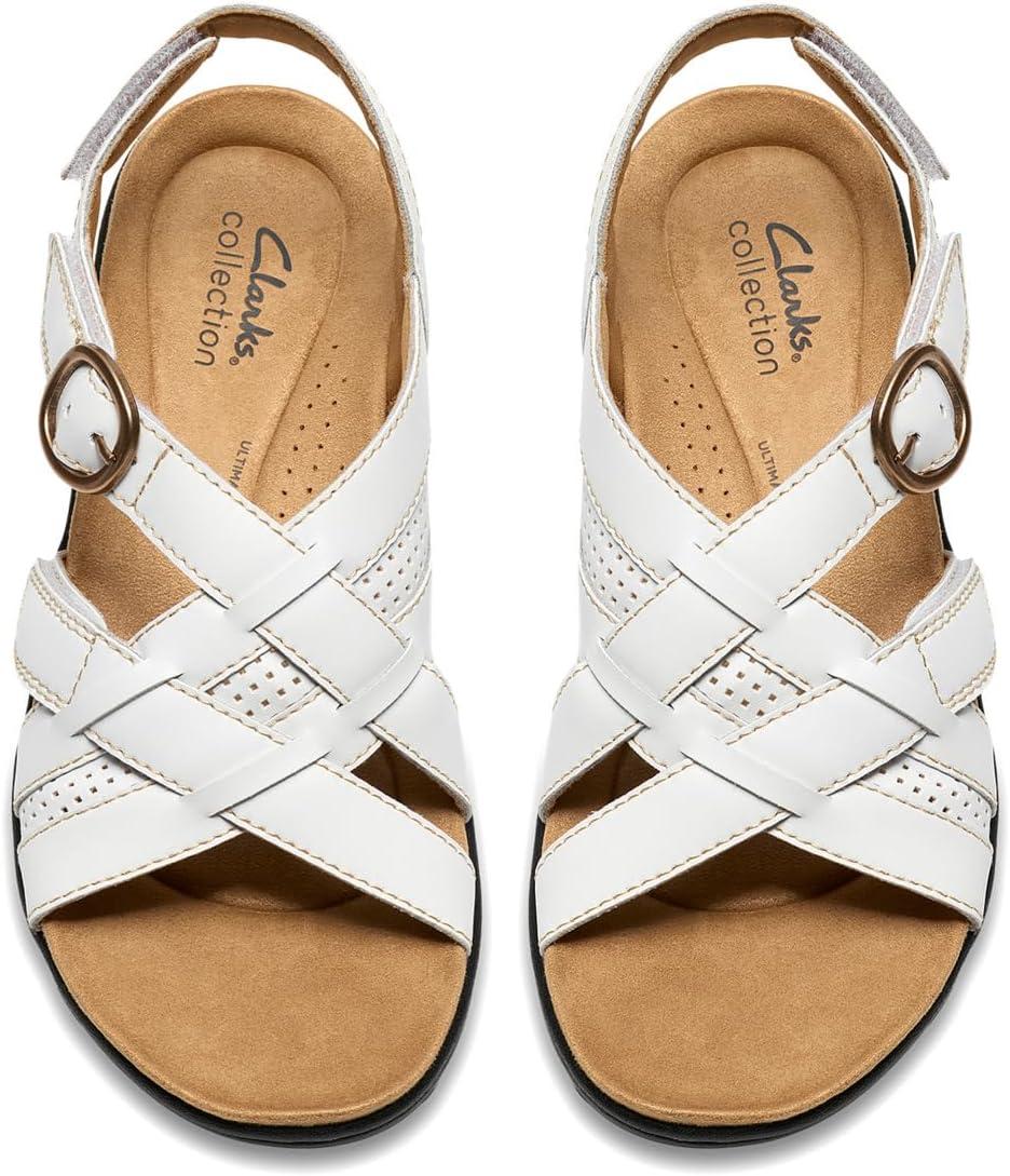 imageClarks Womens Laurieann MaeWhite Leather
