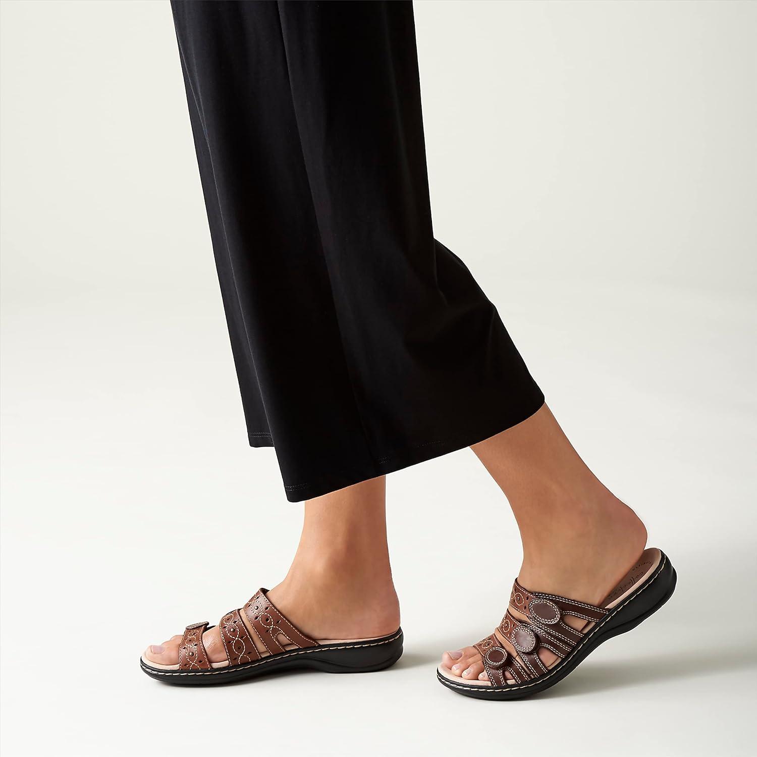 imageClarks Womens Leisa Cacti Q Slide SandalBrownmulti