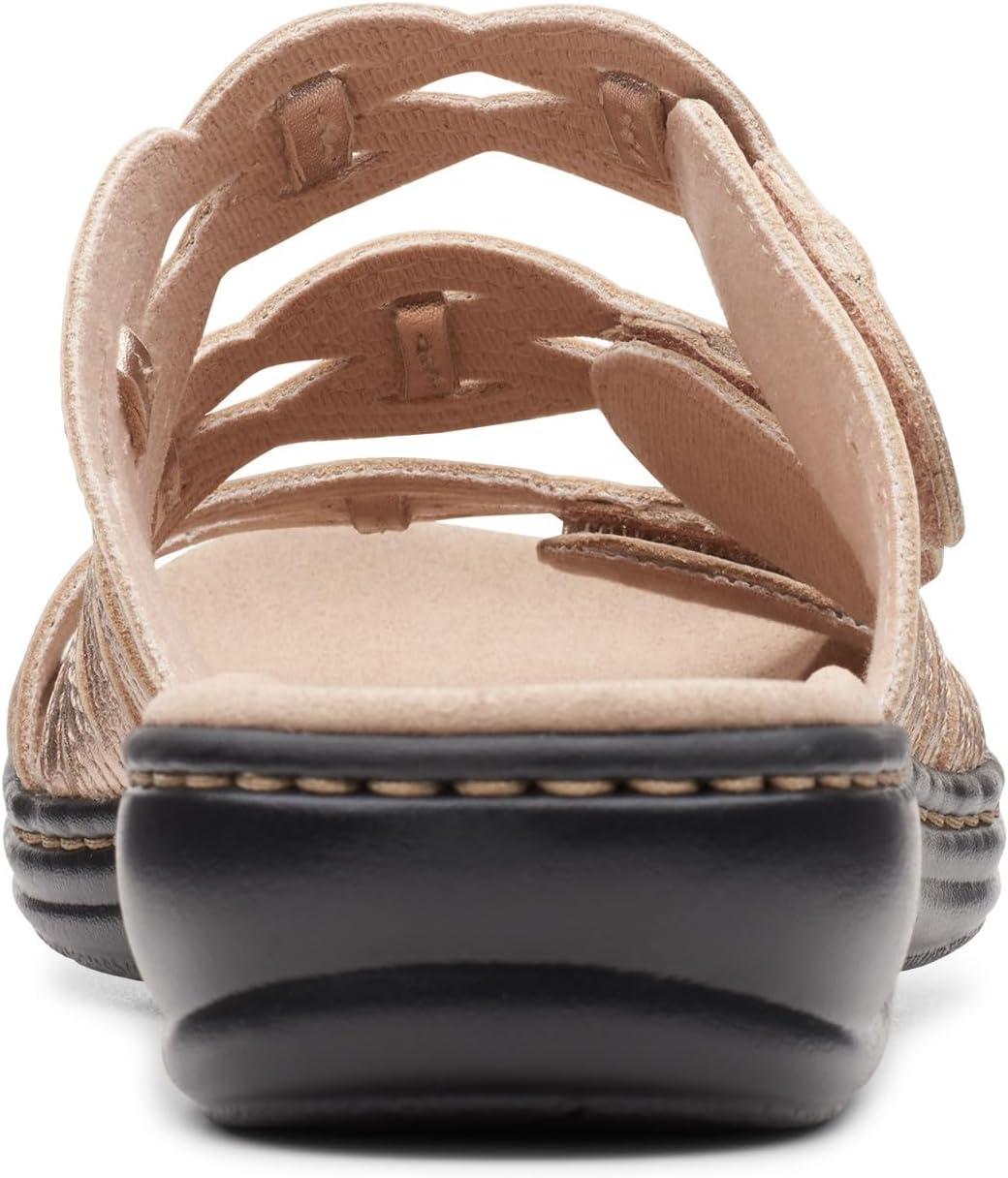 imageClarks Womens Leisa Faye Flat SandalRose Gold Leather